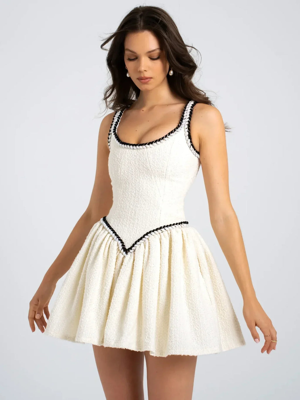 Pliseli Mini Elbise