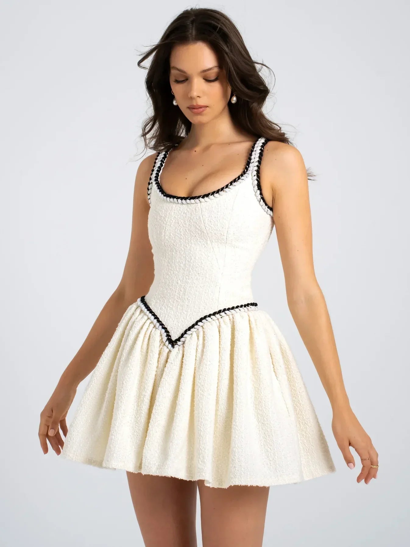Pliseli Mini Elbise