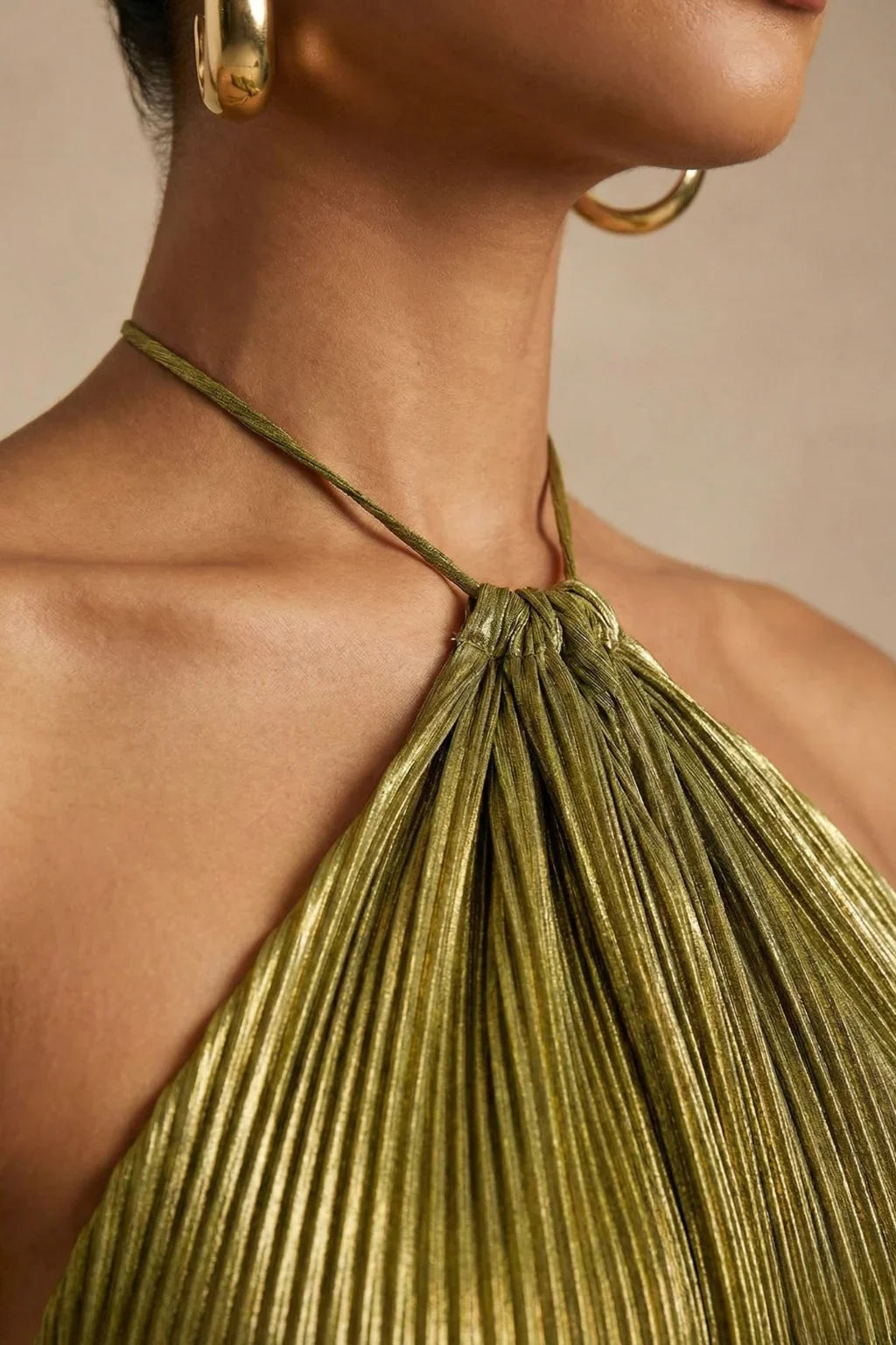 Halter Yaka Maxi Abiye Elbise