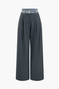 Denim Patchwork Pantolon