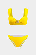 Metalik Yıldız Dekorlu Kıvrımlı Bikini Takımı