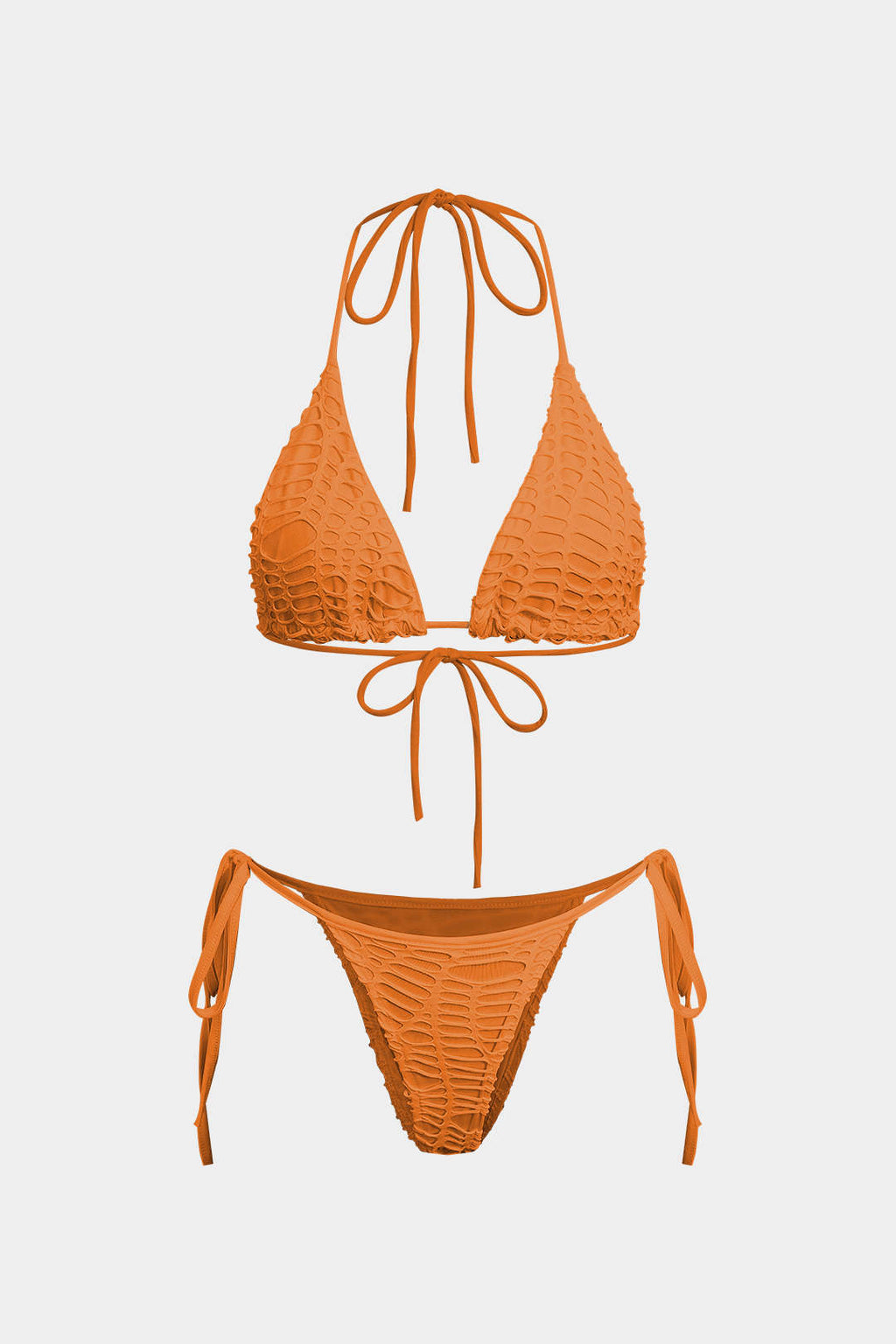 Halter Yaka Bikini ve Mayo Eteği Pareo Takımı