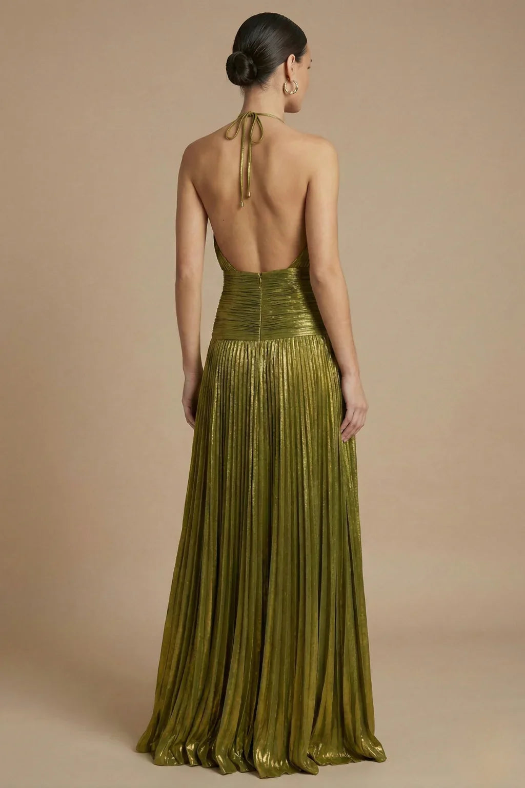Halter Yaka Maxi Abiye Elbise