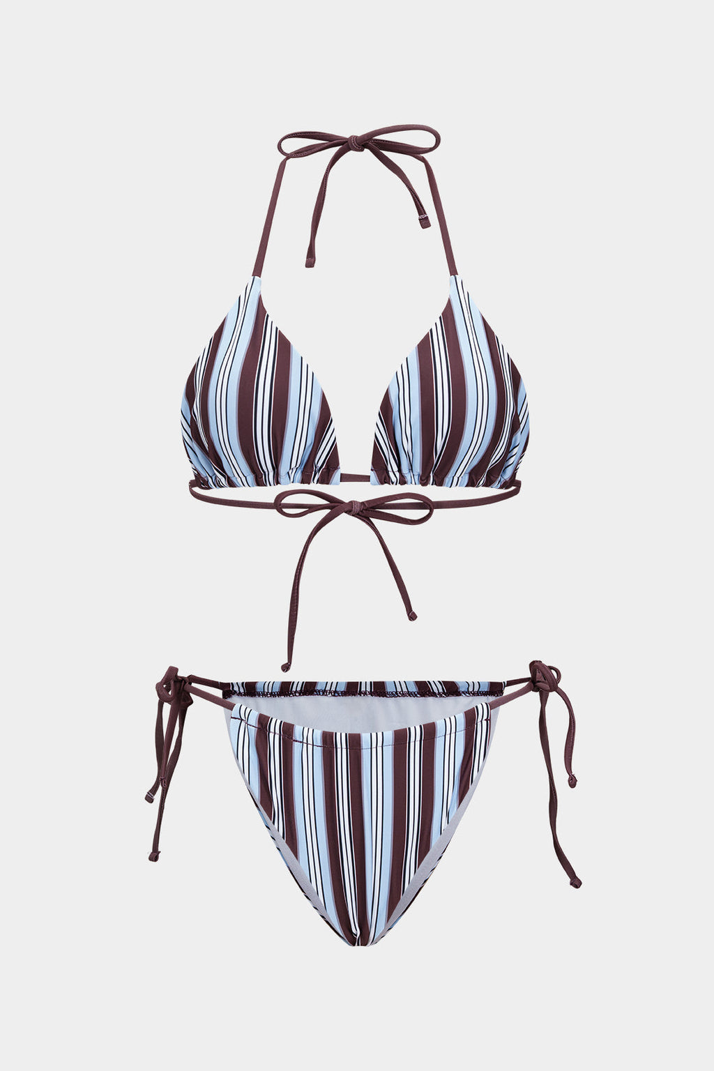 Terra Çizgili Halter Bikini Takımı