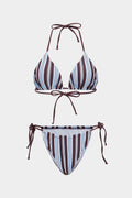 Terra Çizgili Halter Bikini Takımı