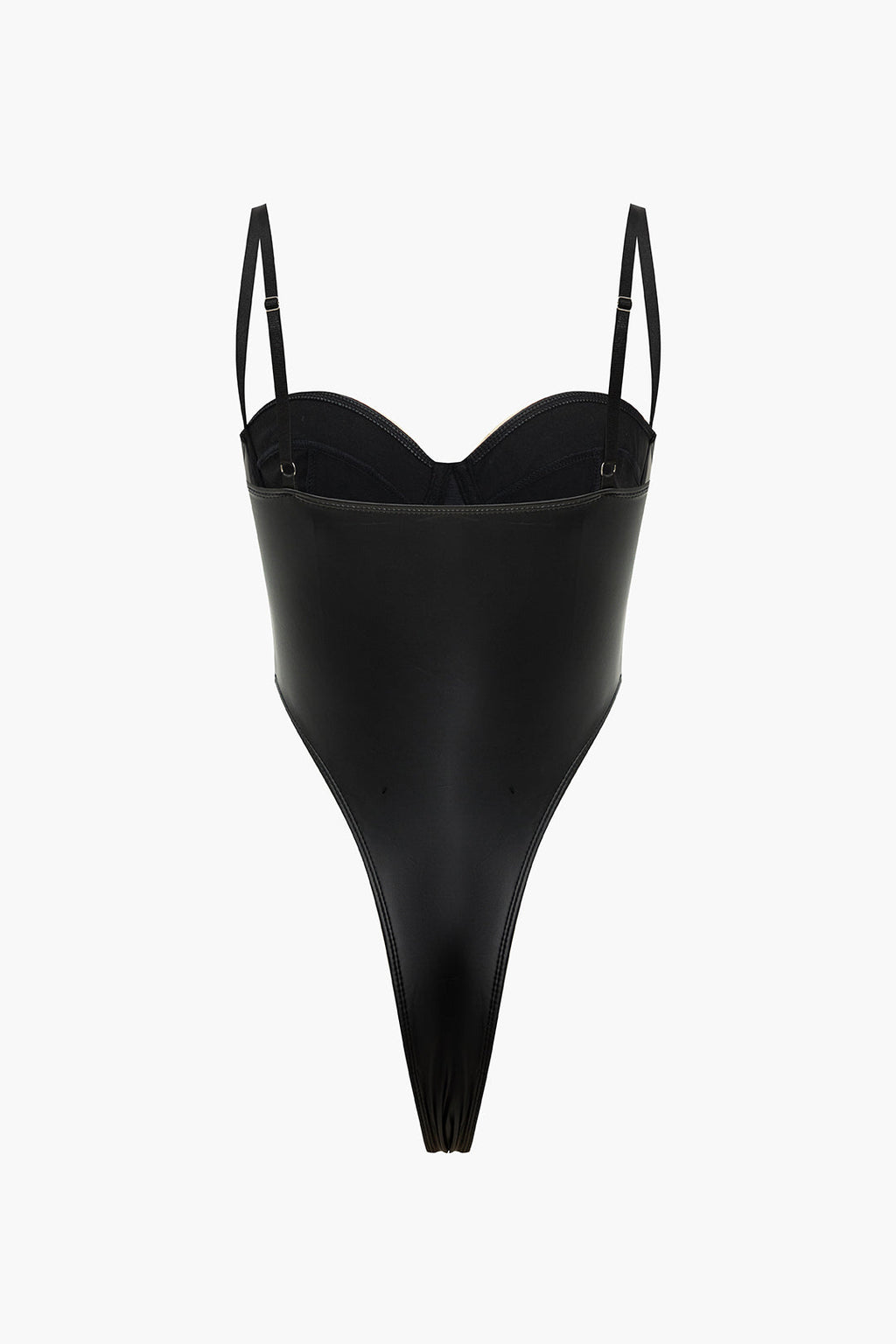Düz Renkli Askılı Büstiyer Bodysuit