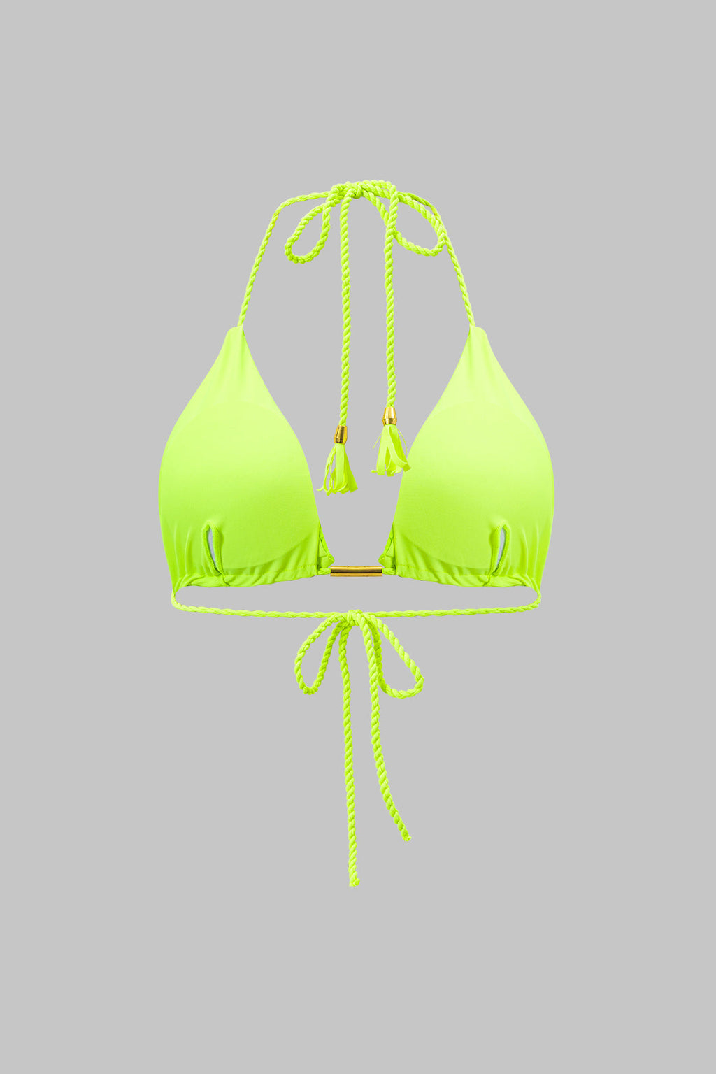 Metalik Saçaklı Kıvrımlı Bağlamalı Bikini Takımı