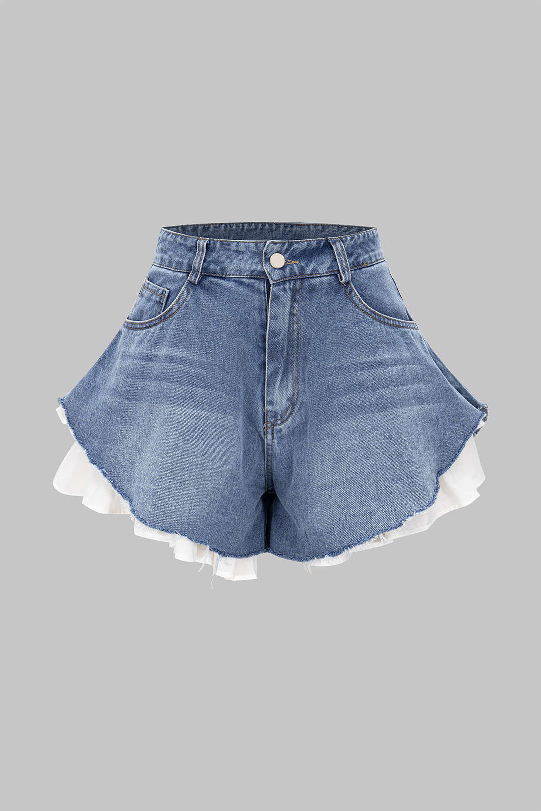 Denim Patchwork Şort