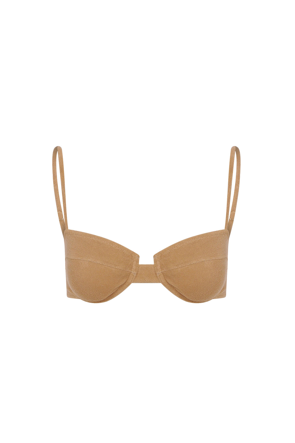 Scarlet Terry Balconette Bikini Üstü Mocha
