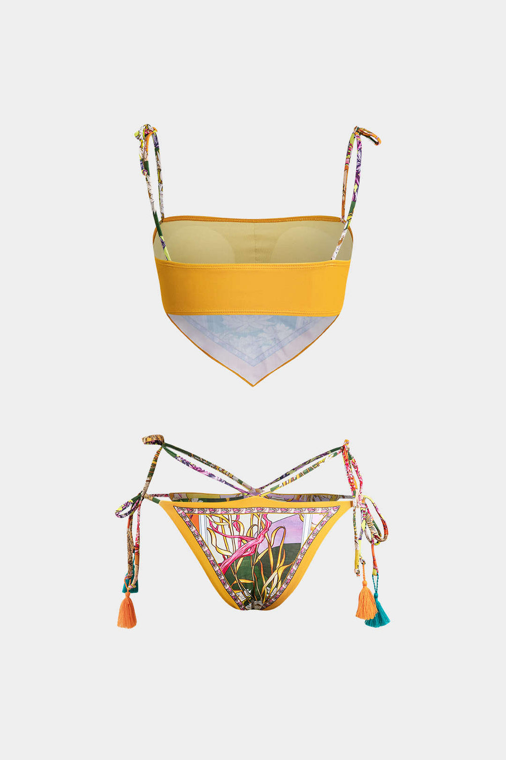 Çiçek Desenli Bikini Takımı