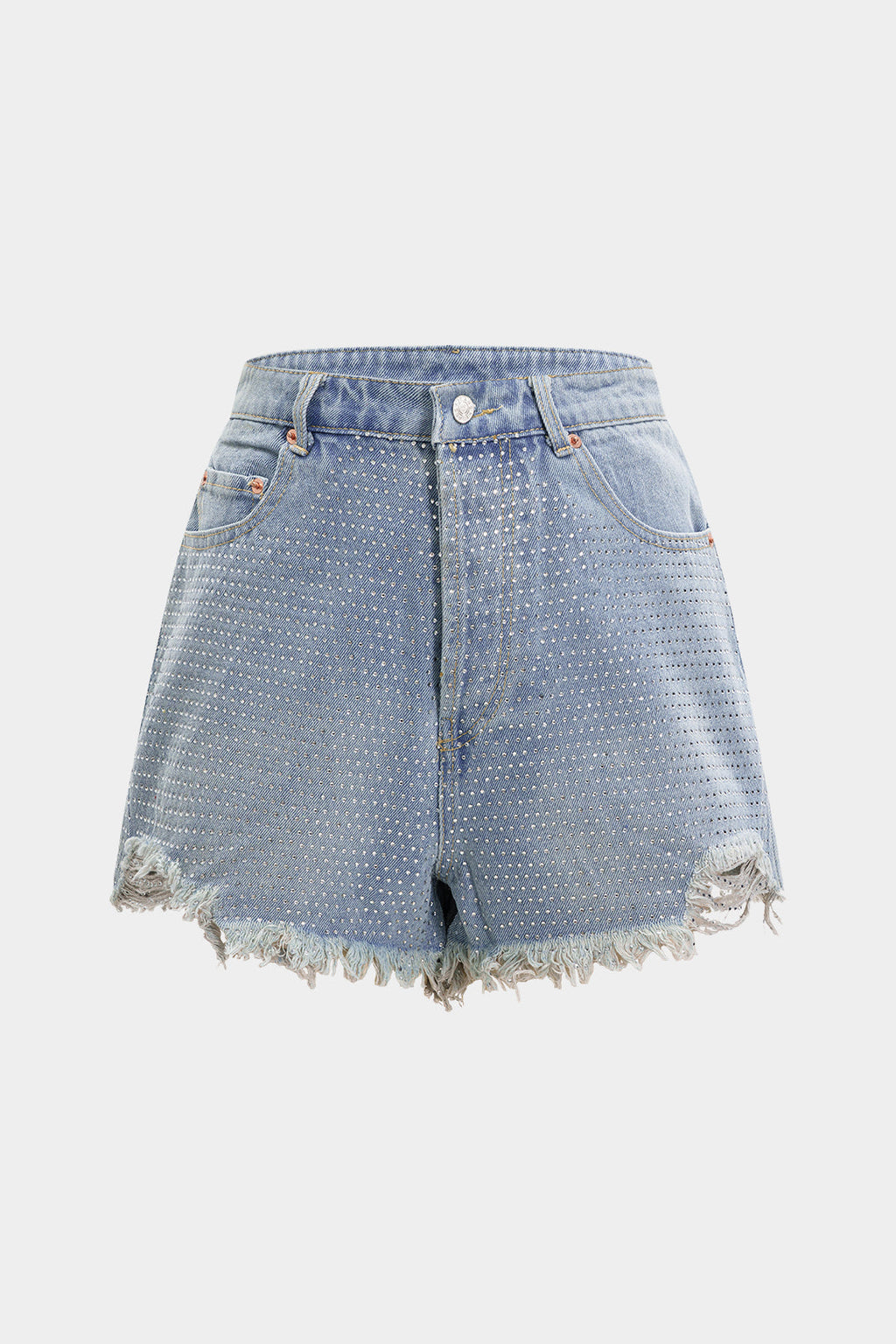 Denim Yüksek Bel Şort