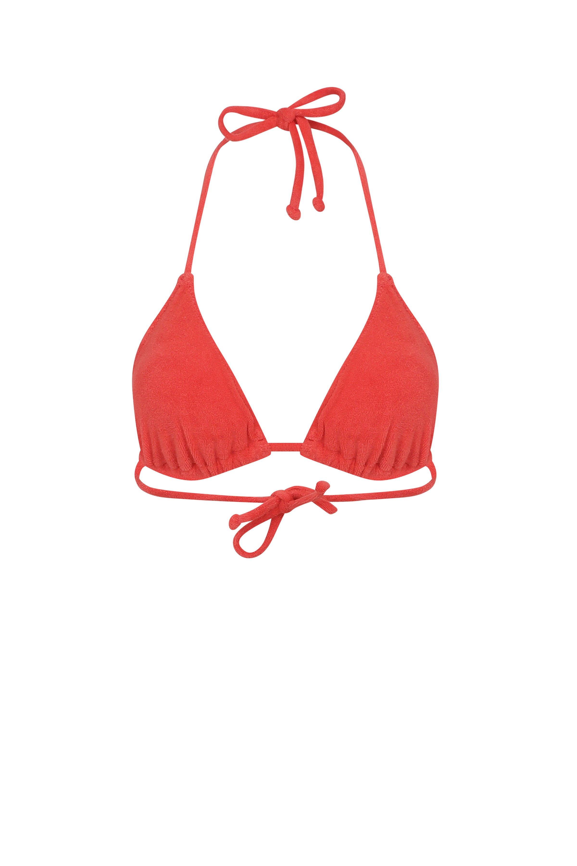 Luna Terry Havlu Üçgen Bikini Üstü Narçiçeği
