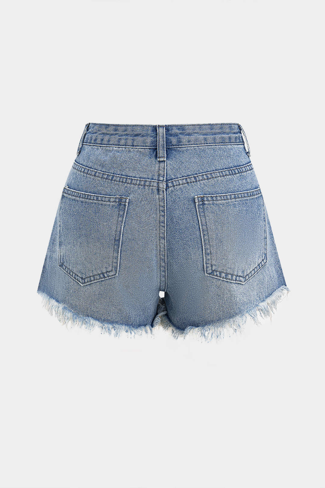 Denim Yüksek Bel Şort