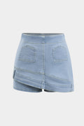 Denim Cepli Şort