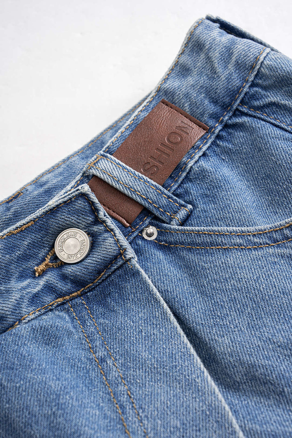 Denim Patchwork Yarım Şort