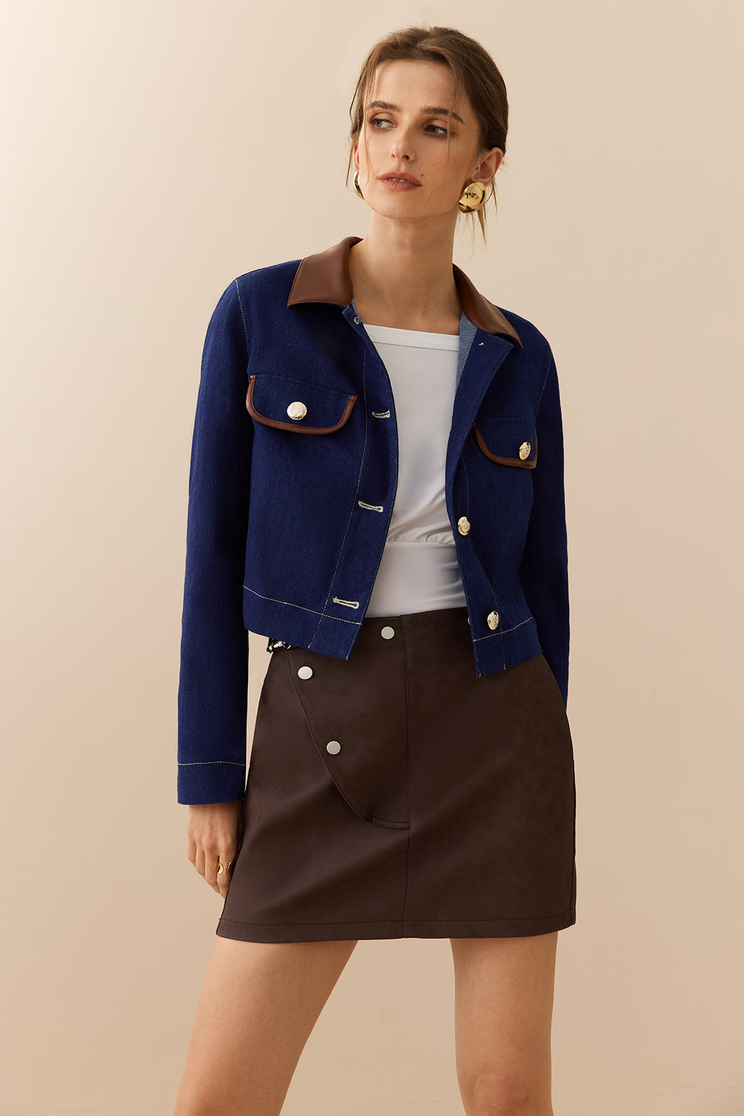 Denim Patchwork Ceket