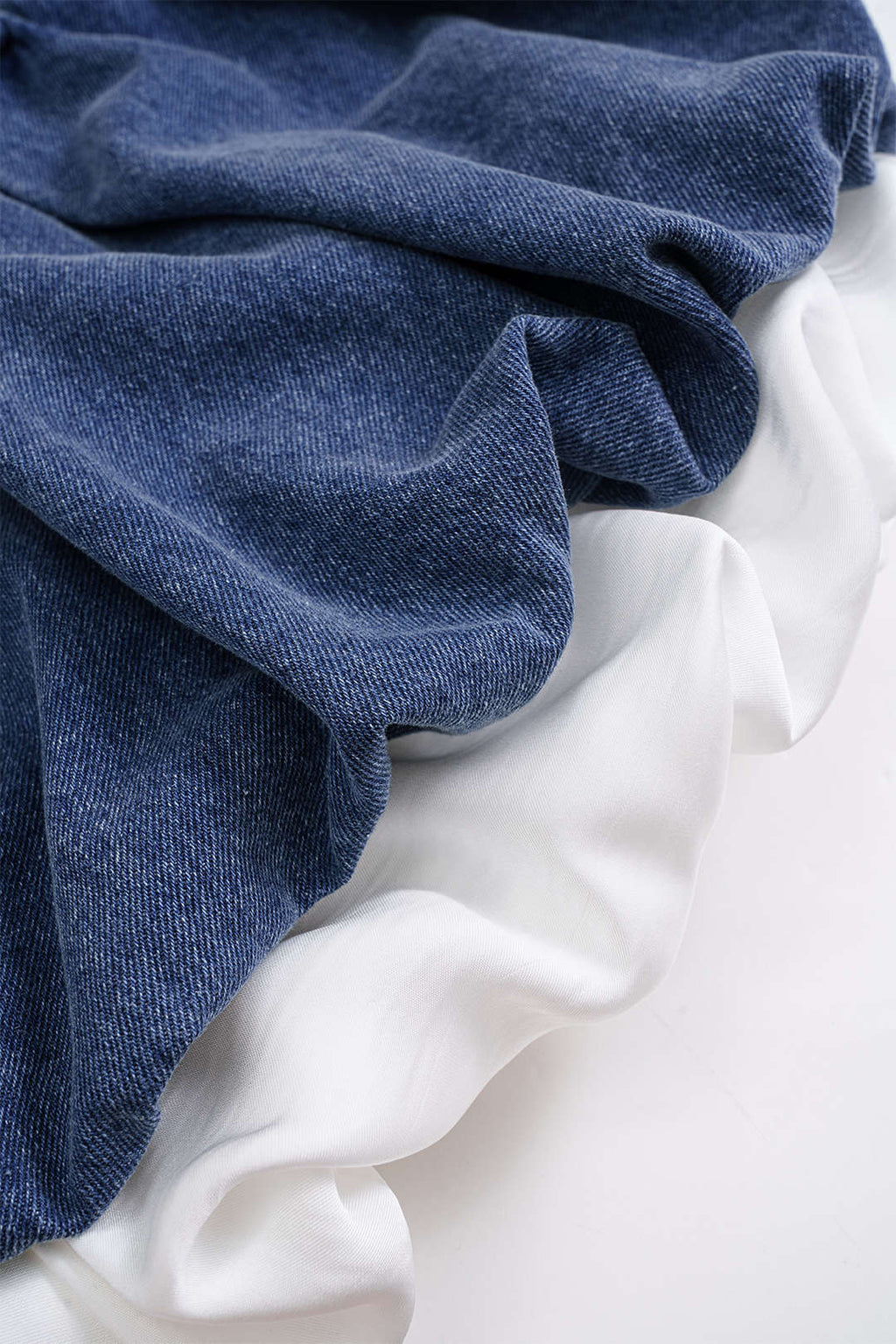 Denim Patchwork Kemerli Şort