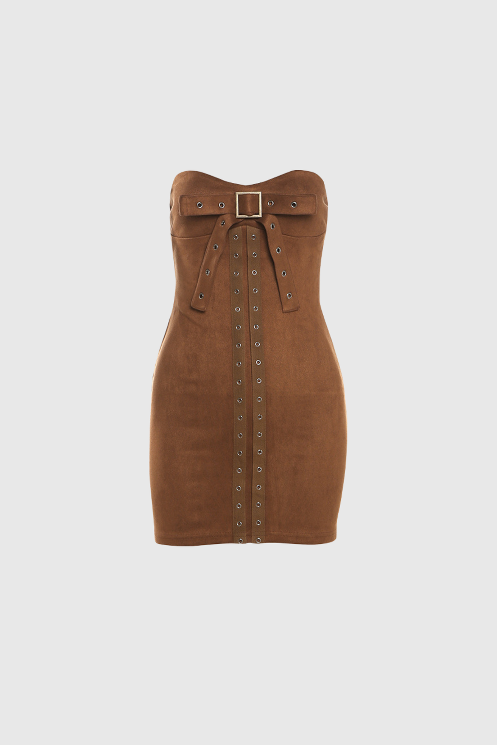 Adara Fiyonklu Straplez Bodycon Mini Elbise