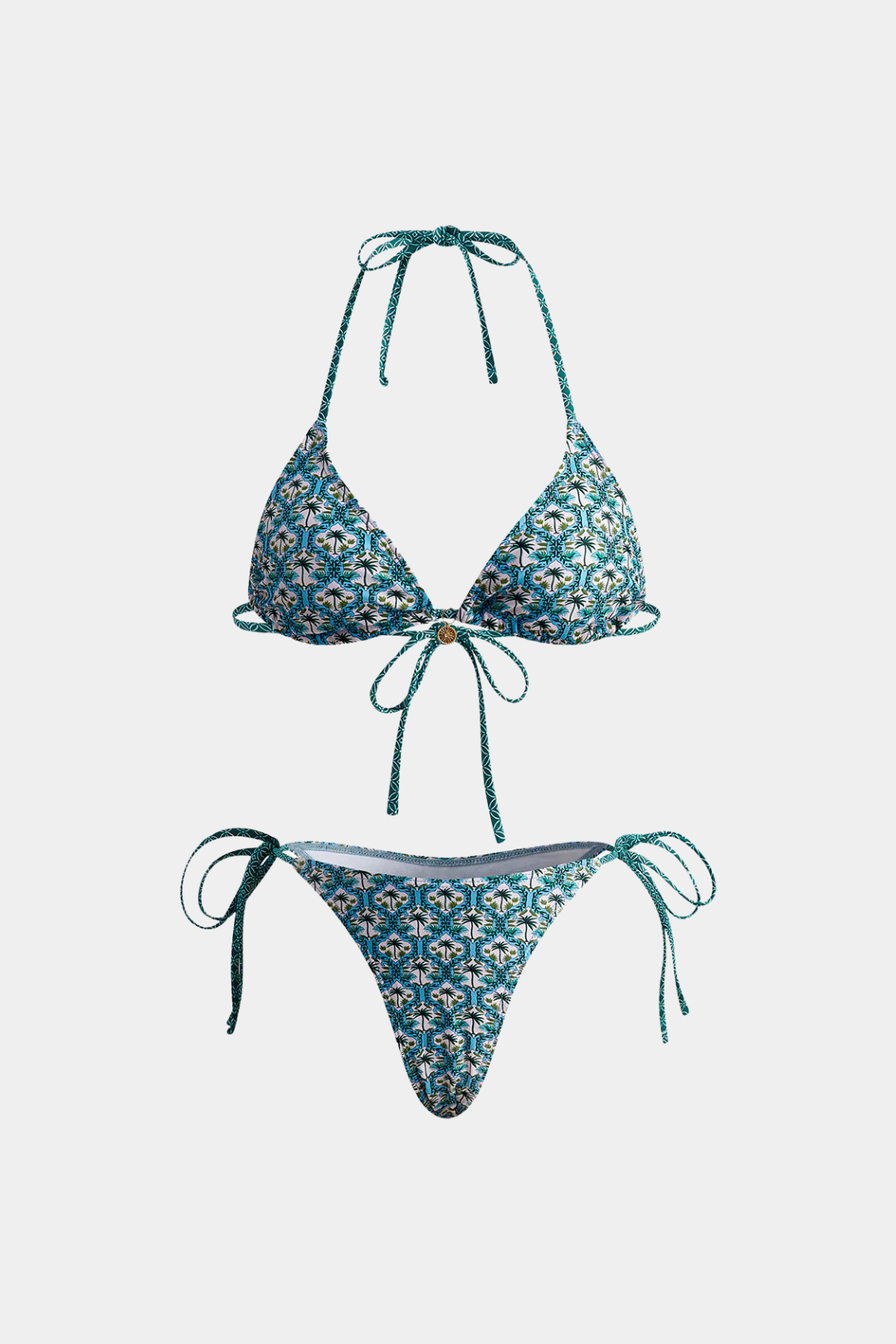 Azura Akdeniz Desenli Halter Bikini Takımı