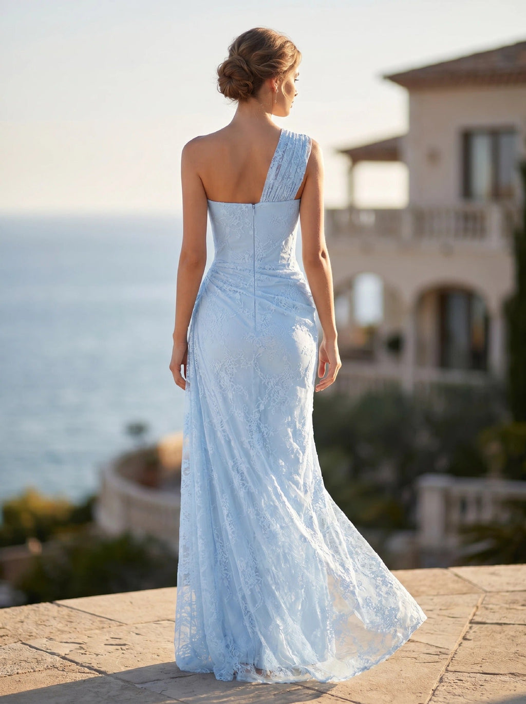 Melisande Tek Omuz Maxi Elbise