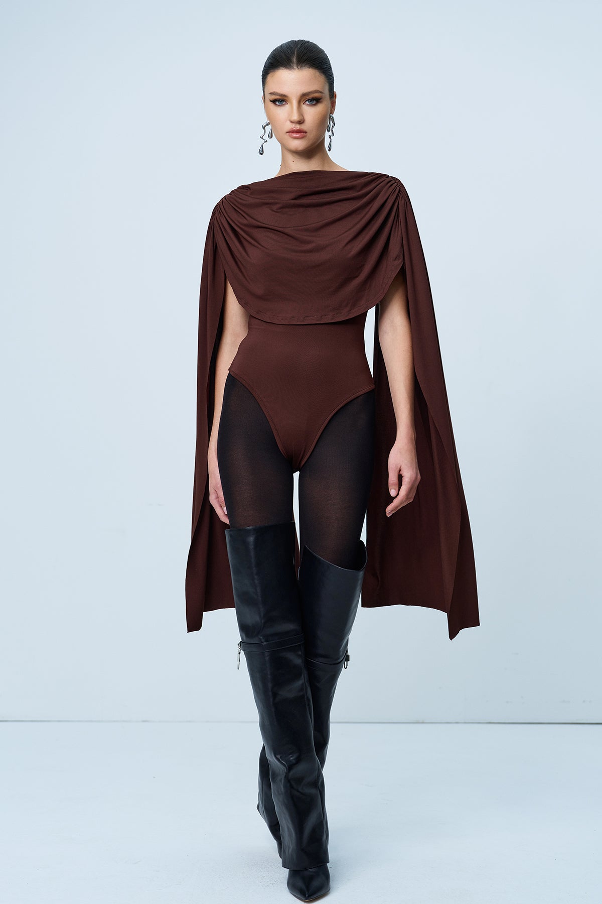 Aniela Cowl Yaka Ruch Şal Body