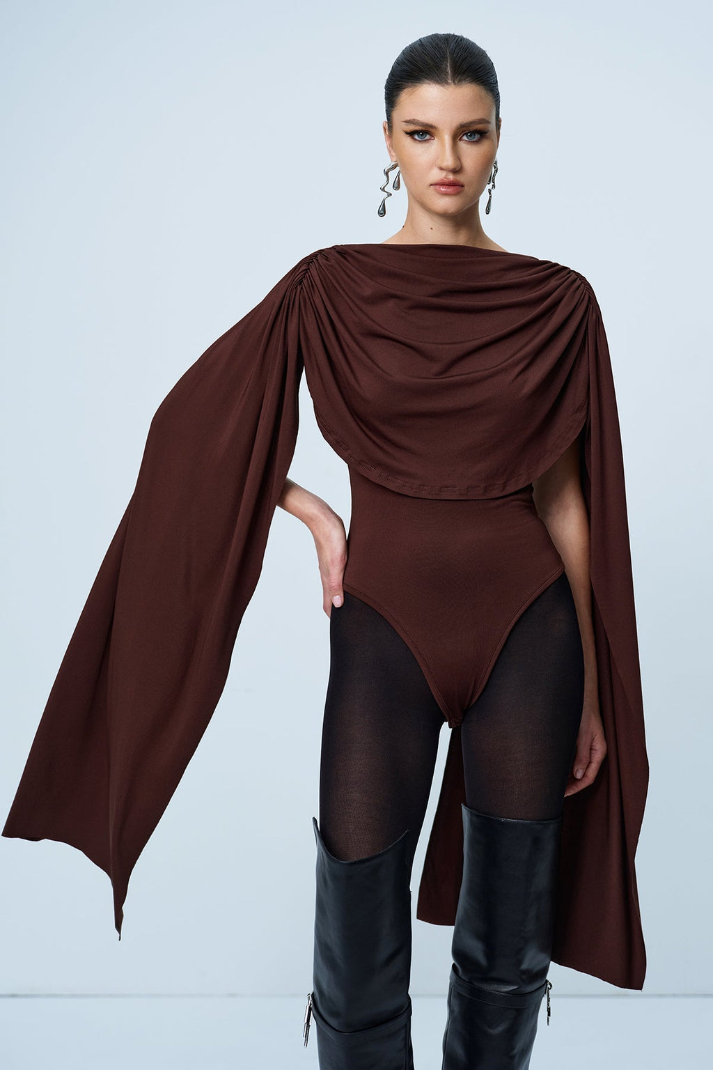 Aniela Cowl Yaka Ruch Şal Body