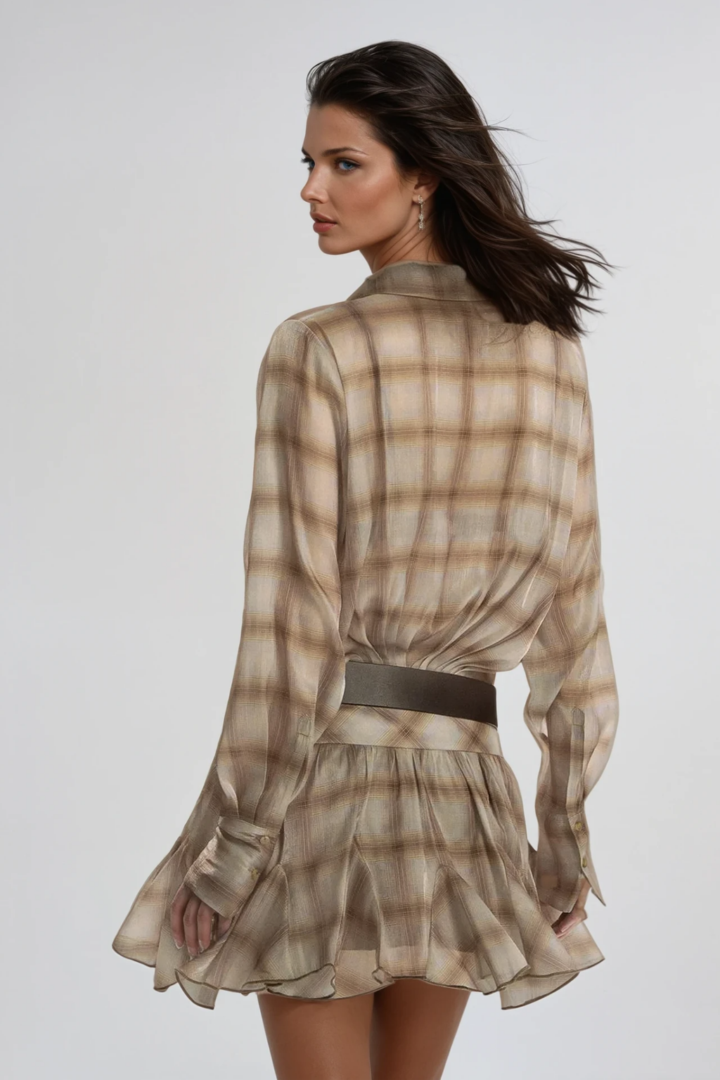 Ardal Grid  Mini Elbise