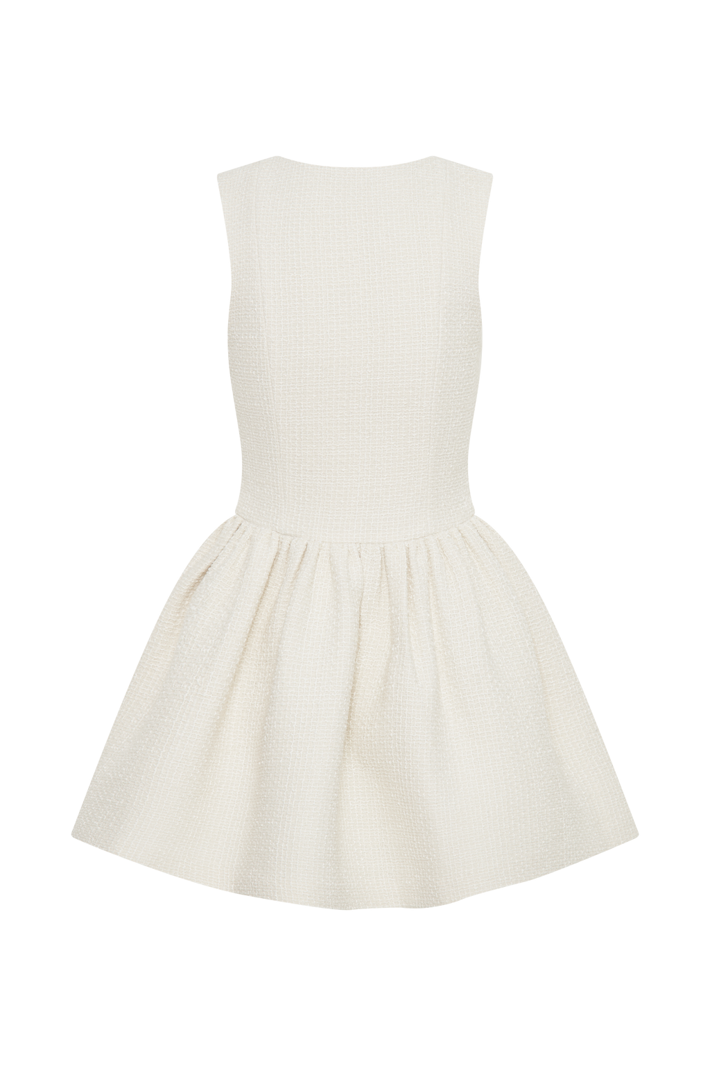 Jennifer Boucle Mini Elbise - Fildişi