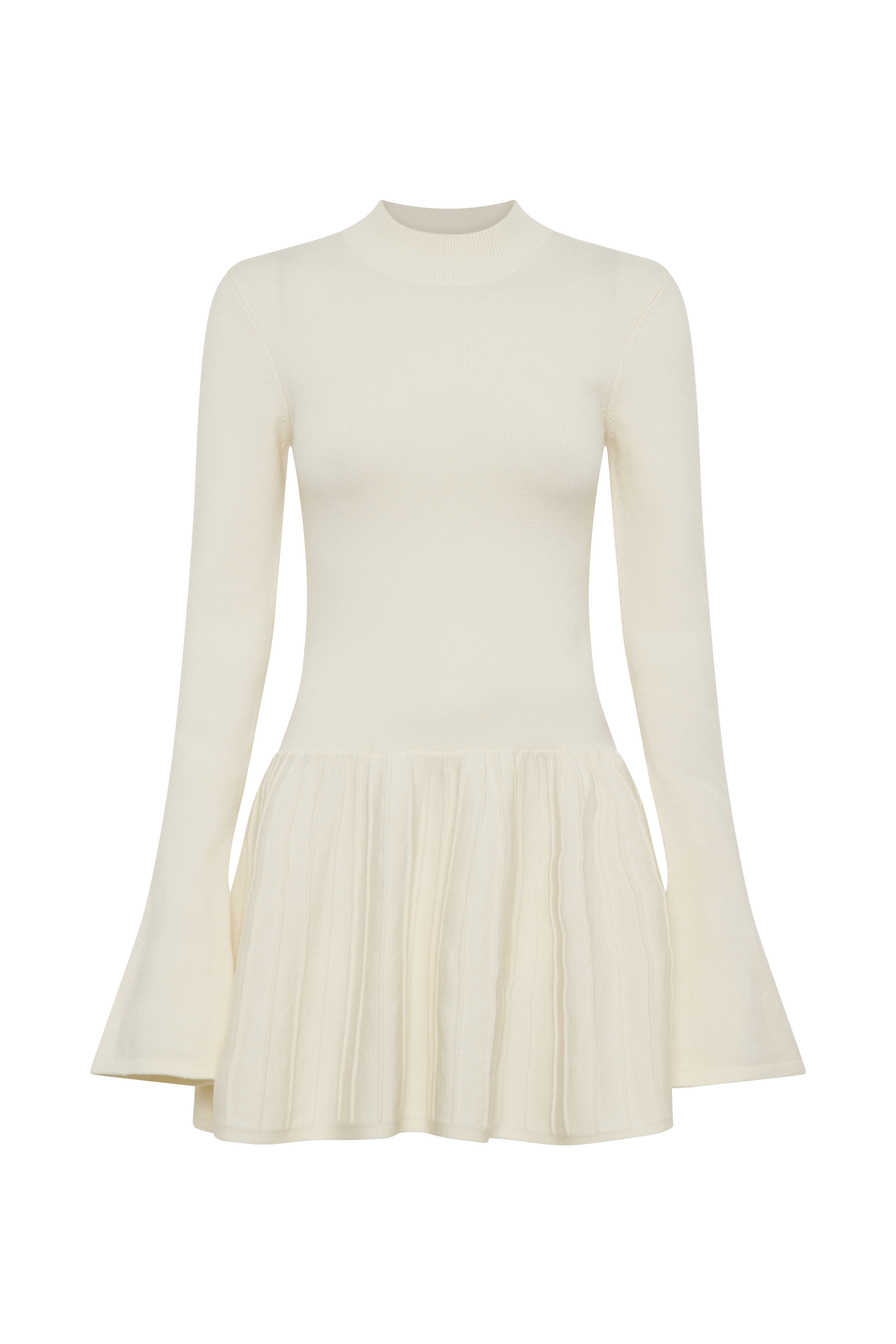 Blair Örgü Mini Elbise - Fildişi