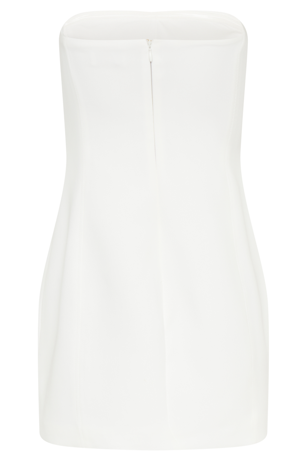 Maci Krep Mini Elbise - Beyaz