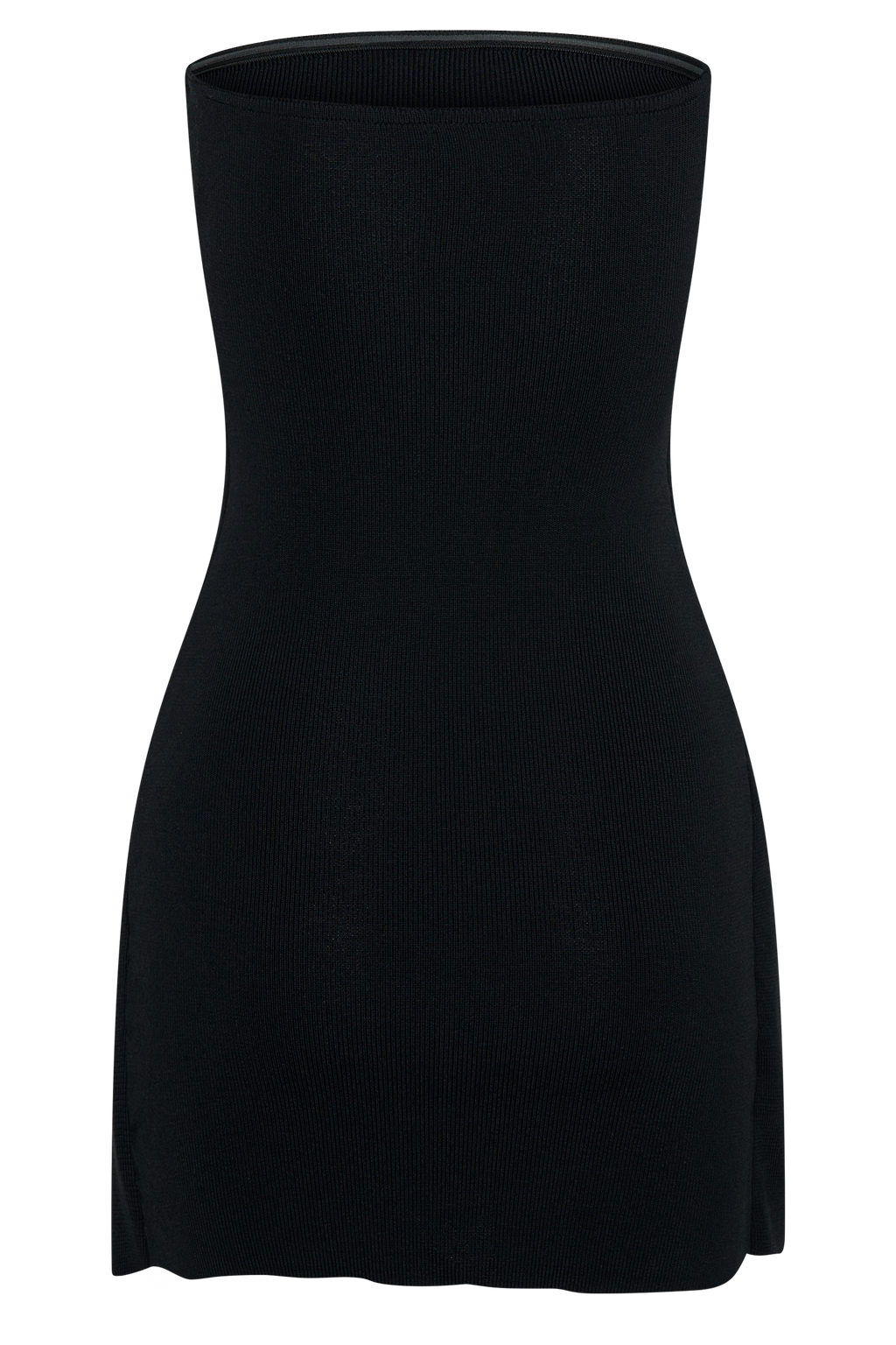 Rian Straplez Triko Mini Elbise - Siyah