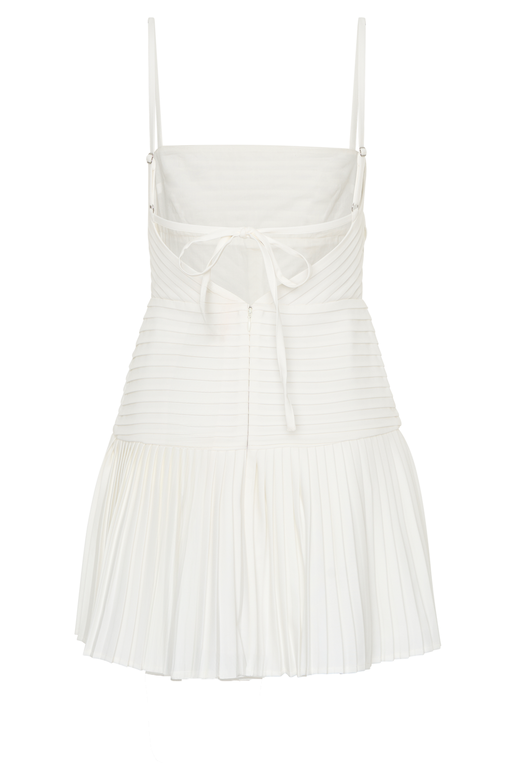 Rylee Multi Plise Mini Elbise - Beyaz