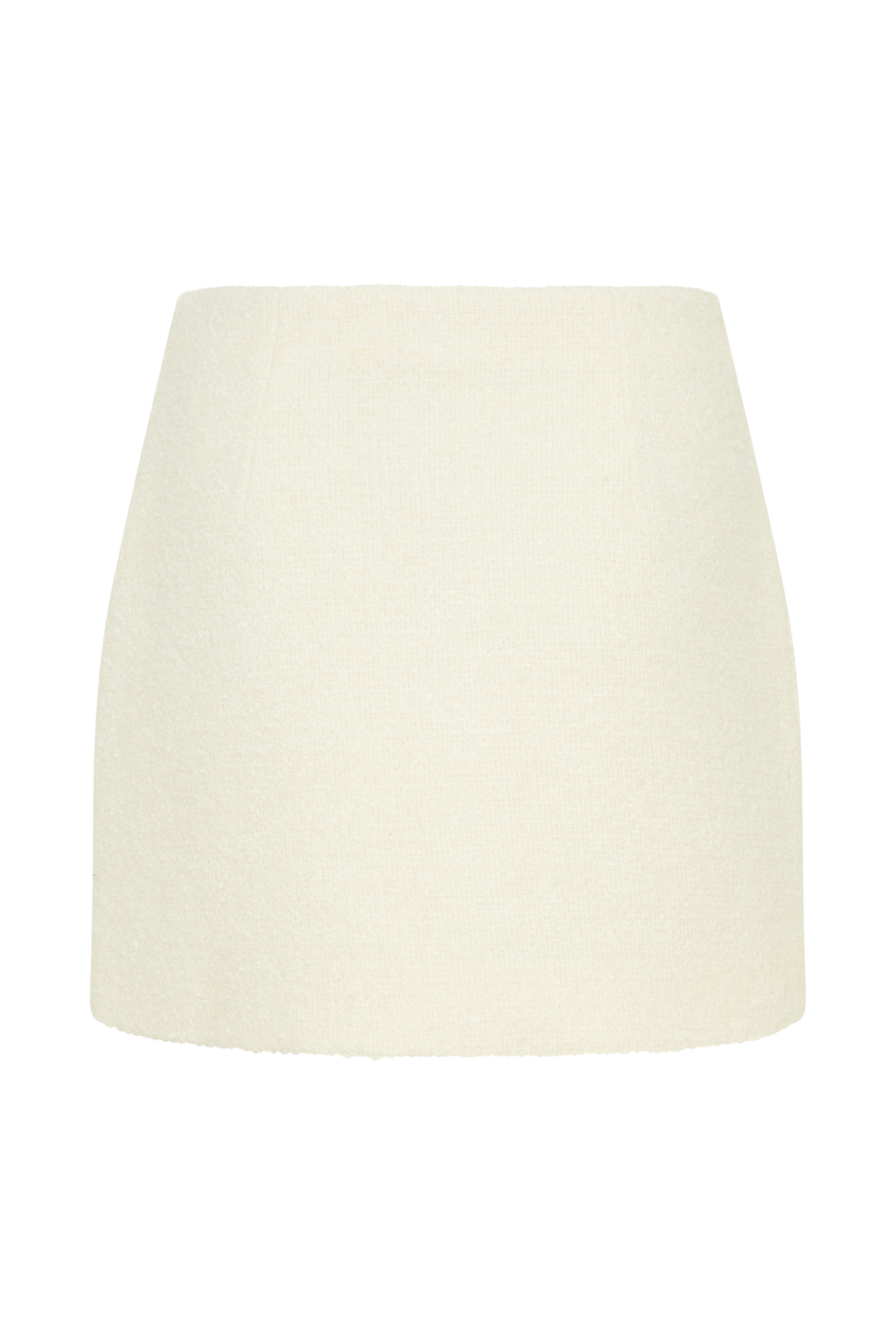 Mirelle Dokulu Buklet Mini Etek - Fildişi