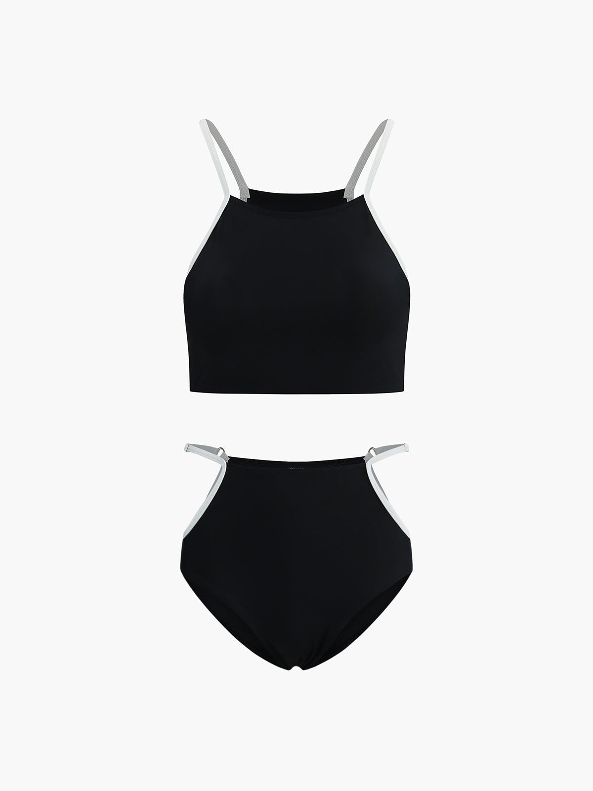 Kontrast Bağlamalı Kesik Bikini Takımı
