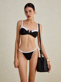 Kontrast İki Tonlu Bikini Takımı