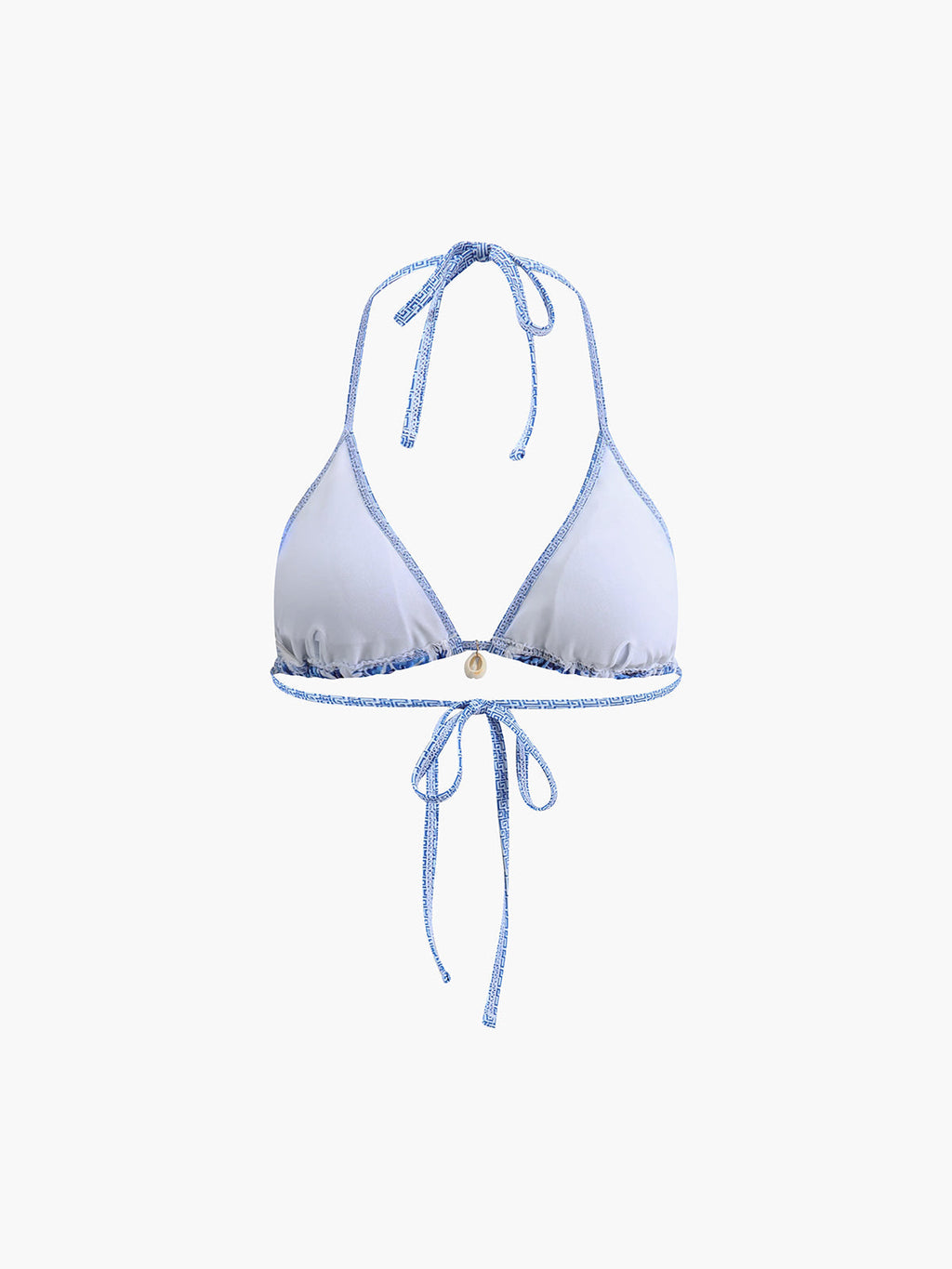 Baskılı Halter Düğümlü Bikini Takımı