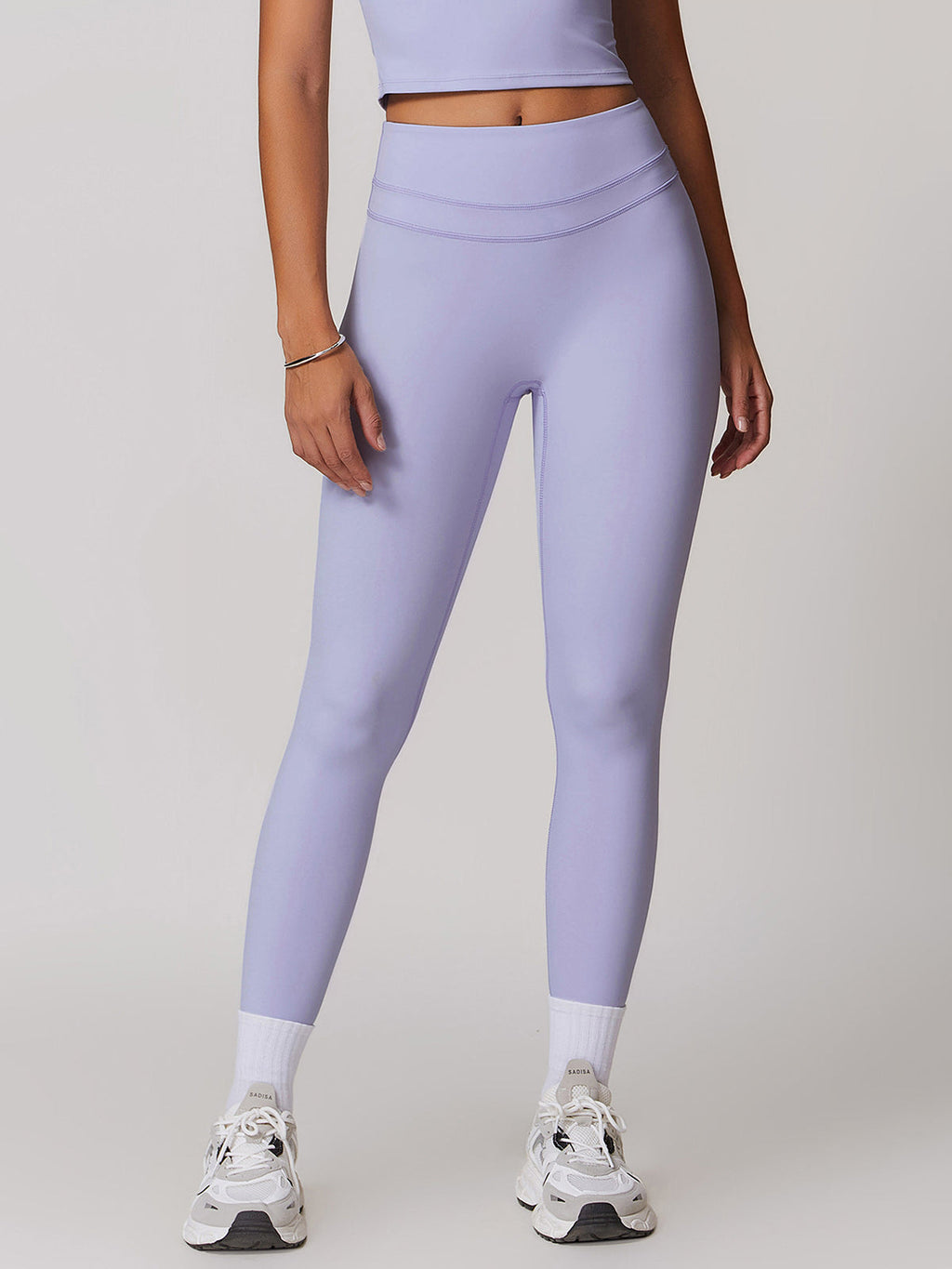 Yüksek Bel Spor Tayt Skinny Kesim Gri