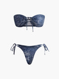 Vintage Straplez Bikini Takımı