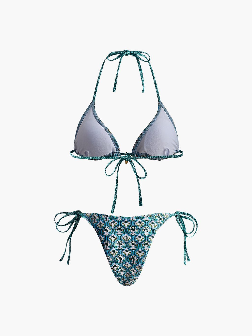 Azura Akdeniz Desenli Halter Bikini Takımı