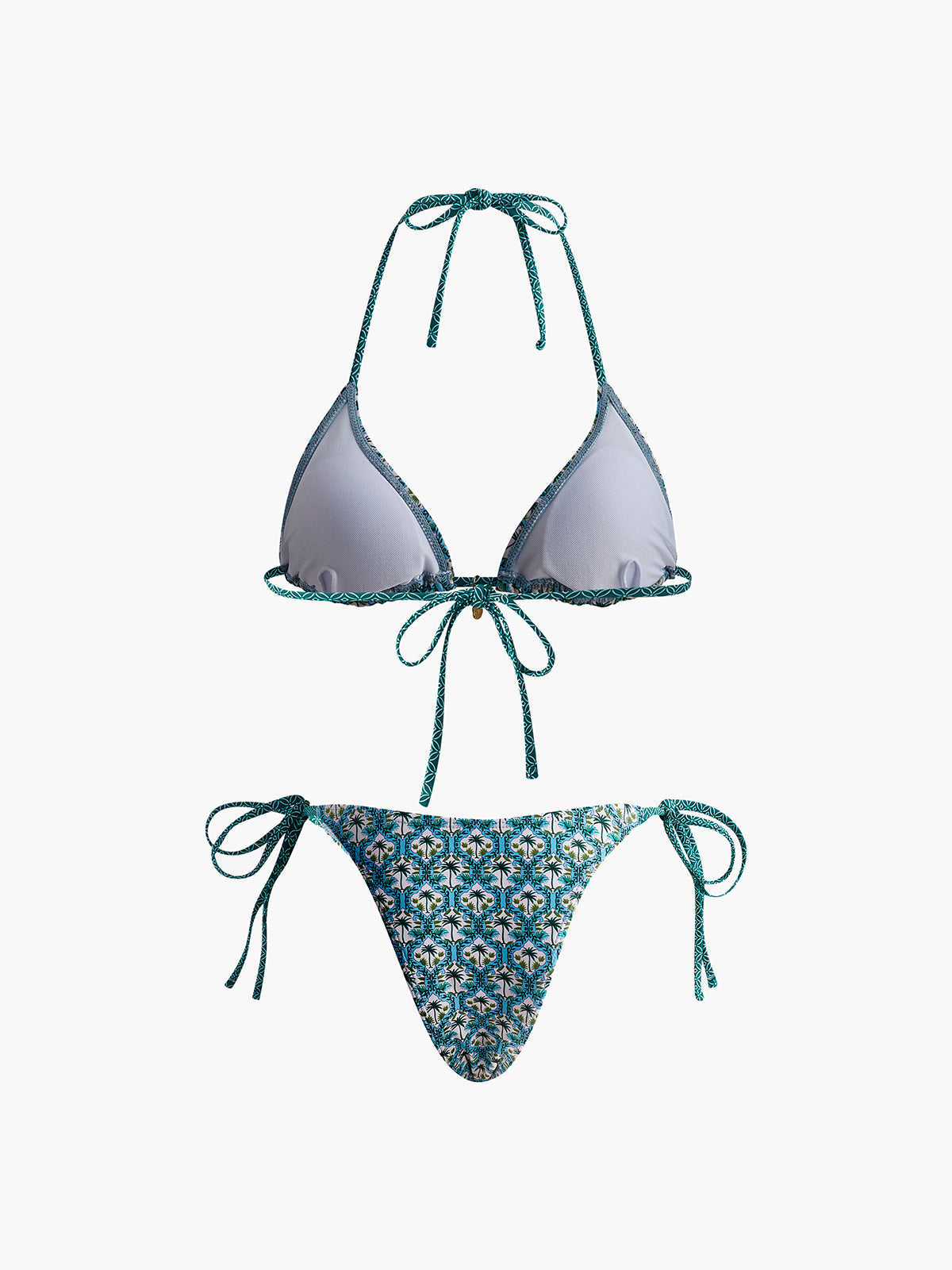 Azura Akdeniz Desenli Halter Bikini Takımı