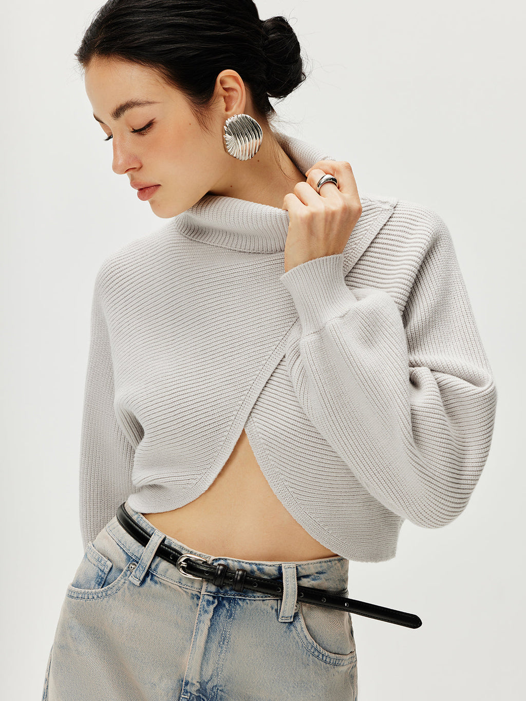 Turtleneck Yarasa Kol Kazak