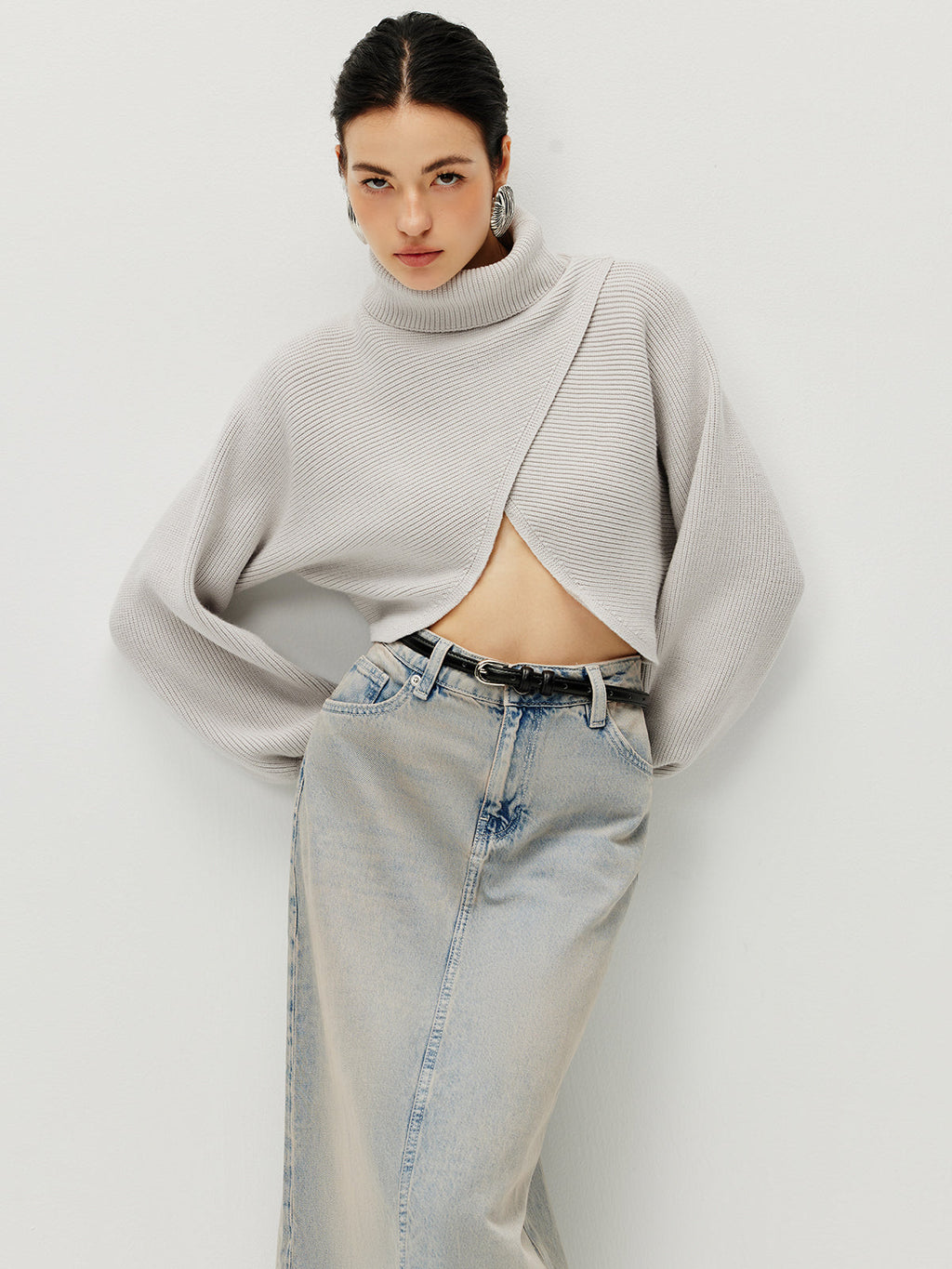 Turtleneck Yarasa Kol Kazak