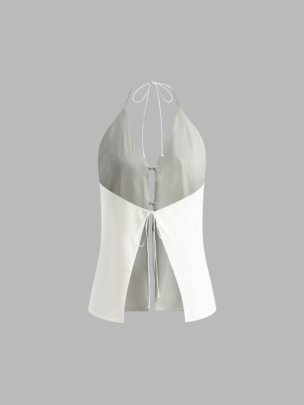Keten Sırtı Açık Halter Top Şort Set