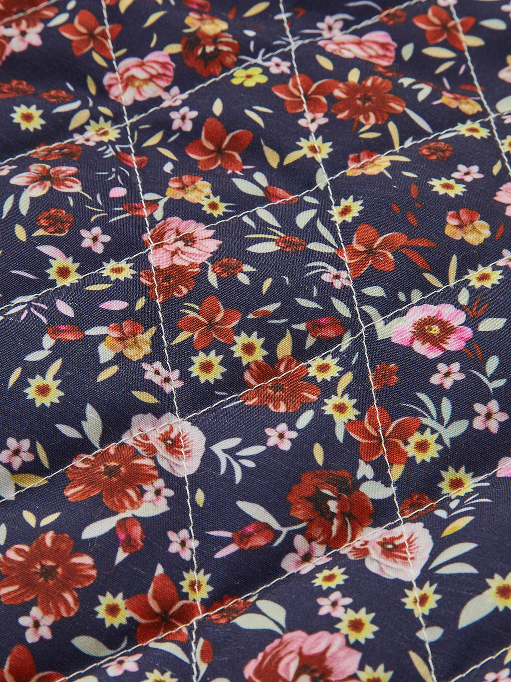Patchwork Baskılı Uzun Kol Ceket Çok Renkli Oversize