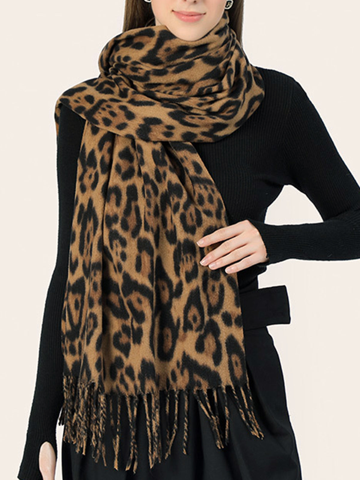 Touch Leopar Şal