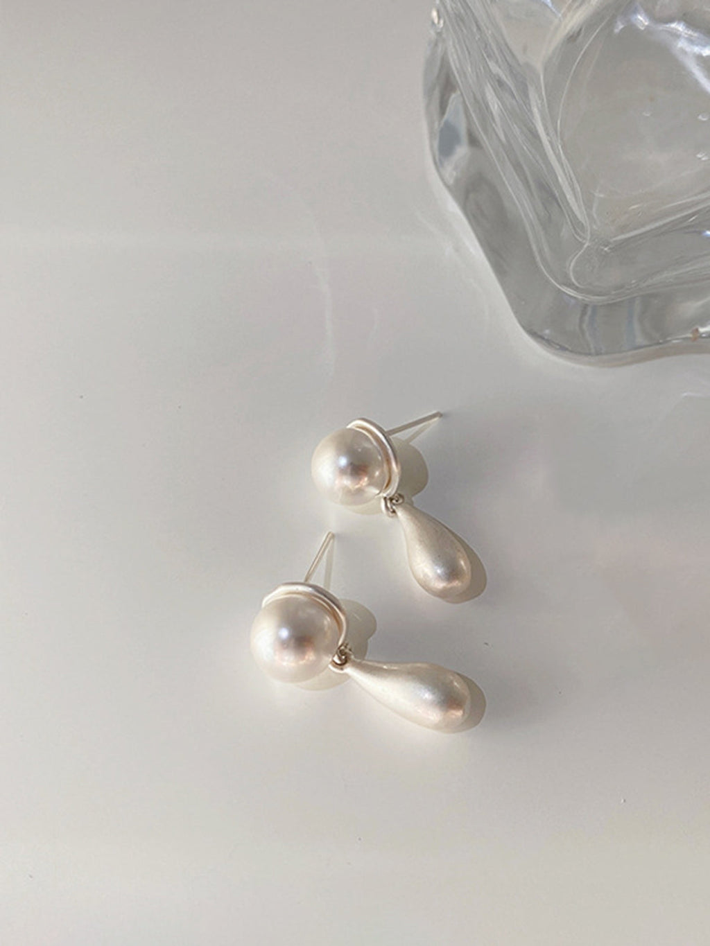 İnci Damla Charm Küpe Gümüş