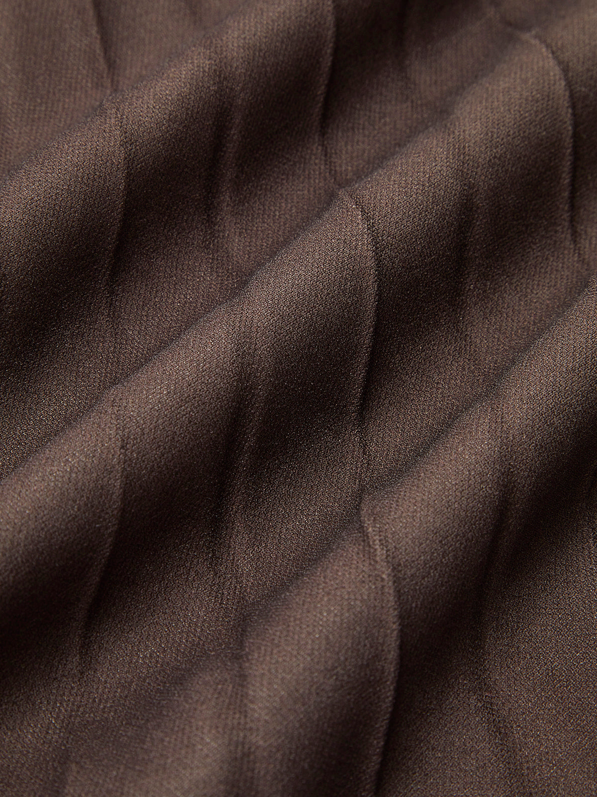 Renk Bloklu Fırfırlı Pileli Maxi Etek Açık Kahverengi