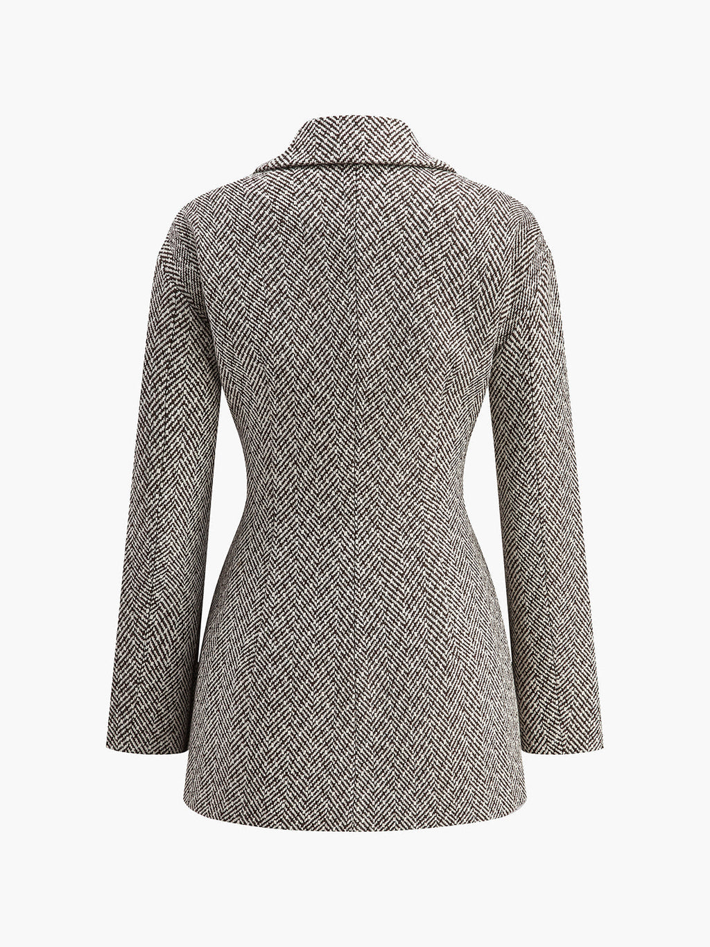 Chevron Yakalı Büzgülü Blazer