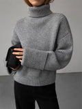 Turtleneck Yivli Sıcak Kazak