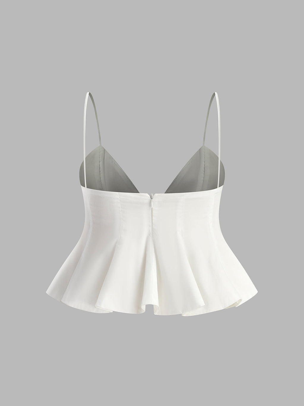 Peplum Spagetti Askılı Üst